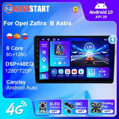 2 Din Car Radio For Opel Zafira B 2005-2014 Stereo Android 10 2005- 2014 Multimedia 4G WIFI DSP BT GPS Navigation Stereo Player