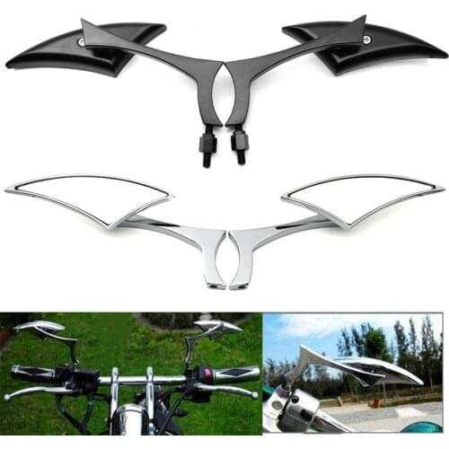 For Honda Yamaha Kawasaki Suzuki Touring Cruiser Chopper Bike 2pcs Universal Blade Motorcycle Rearview Side Mirrors