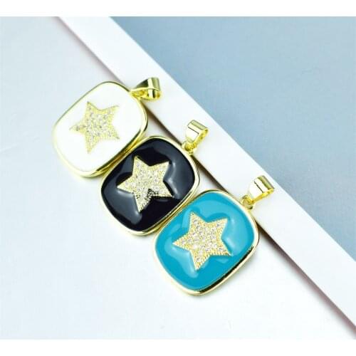 Top Quality Copper Cubic Zirconia Luxury Moon Star Pendant Chain Necklace Personal Design Statement Fashion Women Jewelry