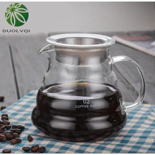 Duolvqi Cloud Shaped Coffee Kettle Glass Coffee Pot Heat Resistant Teapot Reusable Coffee Pot Coffee Utensils 360/600/800ml