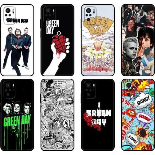 Black tpu Case For Xiaomi Redmi 9T Case Redmi Note 9T Note 10 Pro Case GREEN DAY DOOKIE AMERICAN