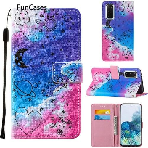 Colorful PU Leather Wallet Phone Cover For estojo Samsung S20 Cases Covers sFor Shell Samsung Galaxy coque S20 Plus Ultra Cover