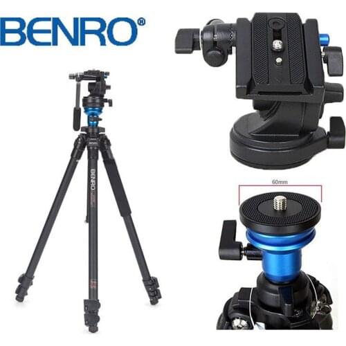 Cost-effective BENRO A1573FS2 Professional Aluminum Tripod For Video Camera 3D Fluid Head Videotape Dual-use Free Shipping ByDHL