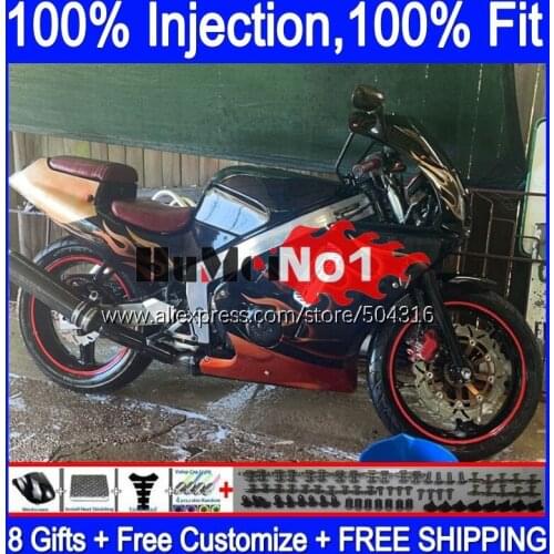 Injection Body For HONDA CBR 250 RR CBR250RR MC19 88 89 134MC.129 orange new CBR 250RR 250R CBR250 RR 1988 1989 OEM Fairing Kit