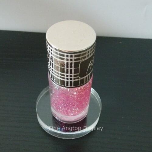 5pcs/lot Round Acrylic Display Platform Clear Stands For Porcelains Nail Polish Small Jewelry Hobby Collectible Product