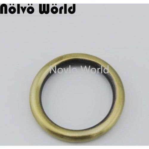 Nolvo World 5-20-100pcs 5 colors 5.0mm wire 1.2 inch Welded Circle Rings,32mm alloy solid cast o rings for purse making