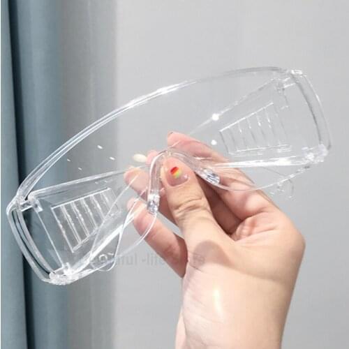 New Thickened Protective Glasses Clear Vented Safety Goggles Eye Protection Lab Anti Fog Dropping Liquid Splash Cycling Glasses