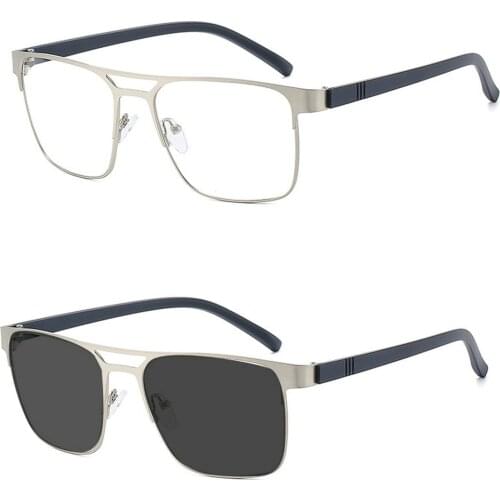 Retro Fashion Male Photo Chameleon Reading Glasses Vintage Women Men Square Presbyopia Eyewear 100 To 350 With Box NX
