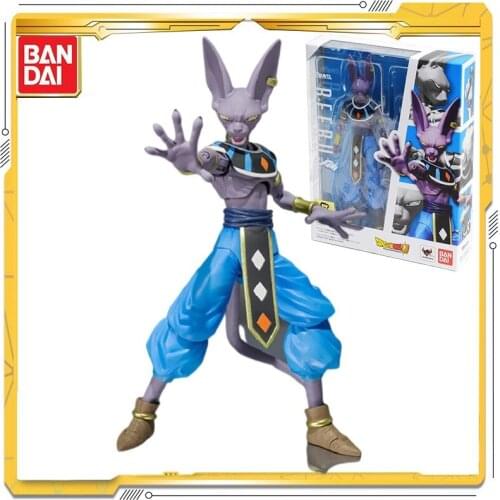Original BANDAI S.H.Figuarts Dragon Ball Beerus Action Collection Model Toy Anime Toys For Kids