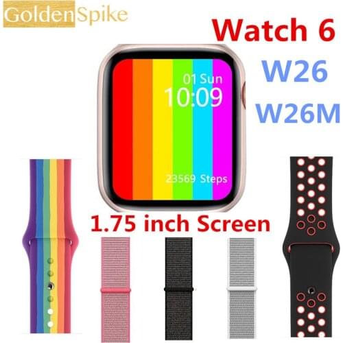 Orginal IWO W 26 26M 44/40MM Smart Watch Bluetooth Call Temperature Monitor 1.75 Inch Infity Screen waterproof Smartwatch women