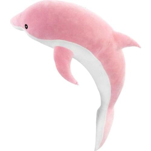 C5AA 30-100cm Kawaii Soft Dolphin Creative Stuffed PP Cotton Animal Nap Pillow Children Birthday Gift Home Furnishings Sofa Car