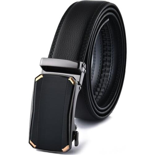 Fashion Automatic Buckle Mens Leather Belt Male Classy Touser Belt for Men High Quality Designer Luxury Accessories 130cm Big