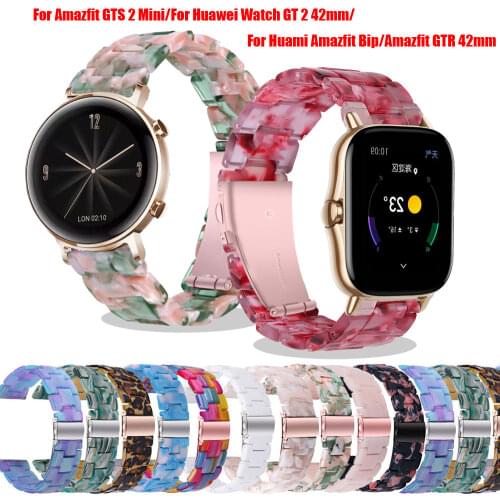 20MM Watch Strap Colorful Resin For Huawei Watch Gt 2 42 Watch 2 Band Huawei Watch Gt 2 Huami Amazfit Bip Accessories Bracelets