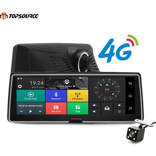 TOPSOURCE Car DVR 4G 7.84" Android 5.1 Car Camera WIFI 1080P Video Recorder Registrar dashcam DVR Parking Monitoring Car GPS