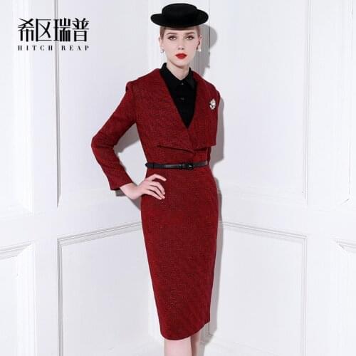 High End Tweed Temperament Banquet Dress New Style Of 2021 Spring And Autumn