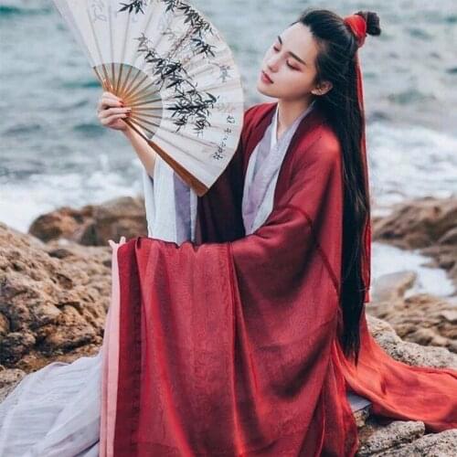 Women Hanfu Dress Chinese Asian Elegant Cosplay Traditional Fairy Vintage Tang Suit Costume Princess WuXia Outfit Halloween Girl
