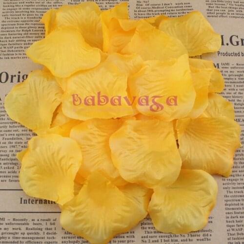 1000pcs 5x5.5cm Orange Silk Rose Petals Wedding Flower Favors Supply 40 Colors to choice