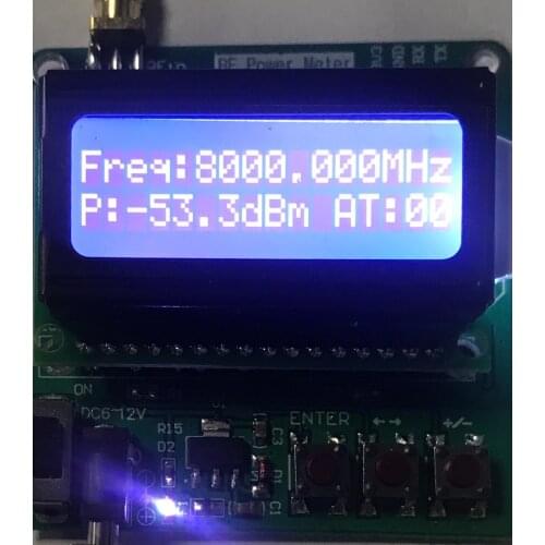 1m-8g RF Power Meter - 5 to - 60dbm, Power Attenuation Can Be Set