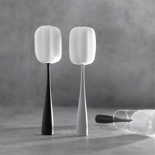 2pcs Cup Brush Kitchen Cleaning Tools Accessory High Quality Long Handle Stand Design Sponge Brush for Teacup Coffee Glass Cup