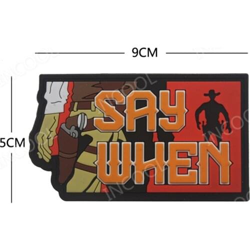 3D PVC Patch WHEN Rubber Patches Hook Back Patches Tactical Military Army Emblem Applique Combat USA Badges For Clothing