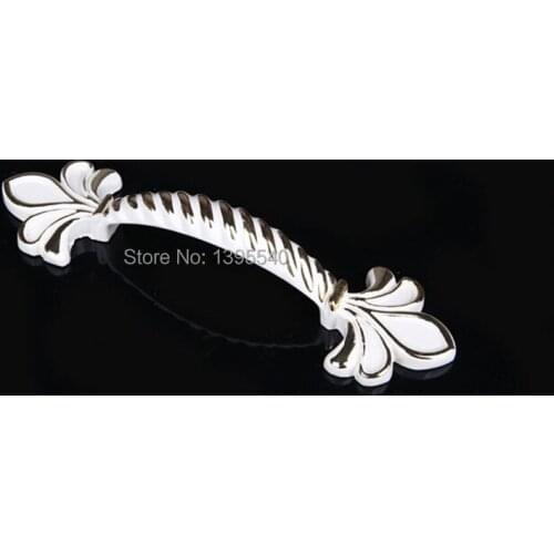 64mm Cabinet Handles Palace Euro-Style Furniture Ivory with 24K Golden Knobs Closet Door Handle Drawer Pulls Bars