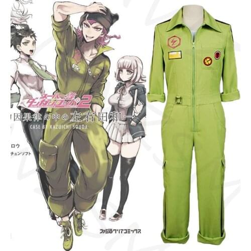 Anime cosplay Super DanganRonpa2 Kazuichi Souda Cosplay Costume Full Set Outfit Men Women Jumpsuit Halloween costumes for man