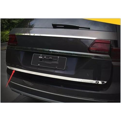 Car styling High Quality Stainless Steel Rear Tailgate bumper cover trim Accessories for Volkswagen VW Atlas 2017 2018