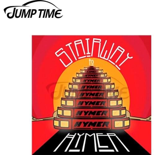JumpTime 13 x 9.9cm For STAIRWAY TO HYMER Camper Decal Trunk Anime Car Stickers Silhouette Motorcycle Personality Decoration
