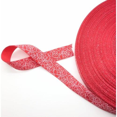 Free Shipping 5 Yards 3/4'' 20mm Wide Printed Grosgrain Ribbon Hair Bow/Christmas/wedding DIY Sewing ,#AD34