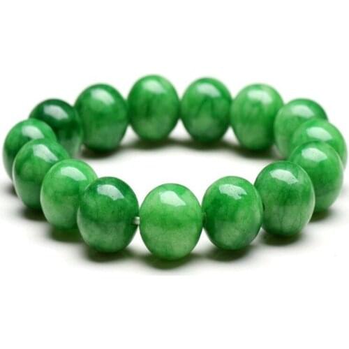 Bangle Natural Jade Jewelry Round Beads gemstone bracelet Emerald jade jadeite bracelet for men and women with certificate