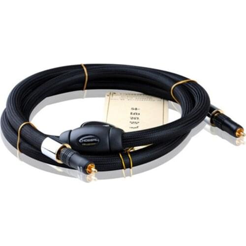 Choseal TB-5208 Digital Coaxial Cable 6N OCC 75ohm 1.5M 24K gold-plated plug cable HiFi audio cable not a DIY cable