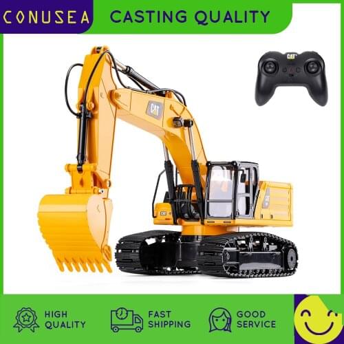 Caterpillar 1/24 HUINA RC Truck Excavator Tractor Dump Bulldozer 2.4G Crane Radio Controlled Car Toy Electric Cars for Children