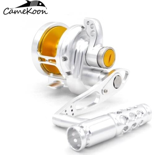 CAMEKOON Slow Jigging Full Metal Reel 35kg Boat Saltwater Big Game Trolling Fishing Coil 9+2BBs Deep Sea Fishing Left Right Hand