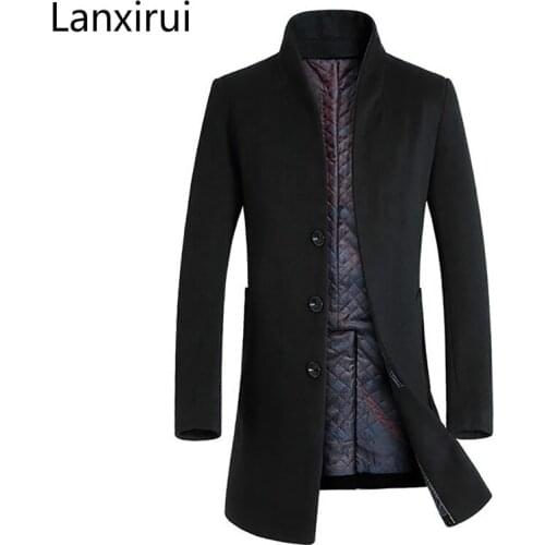 Lanxirui Mens Wool Coats
