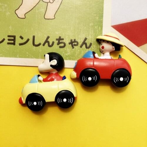 Magnetic Refrigerator Paste Sticky Nots Cartoon Driving Cute Refrigerator 3D Fridge Magnet Collection Home Decoration