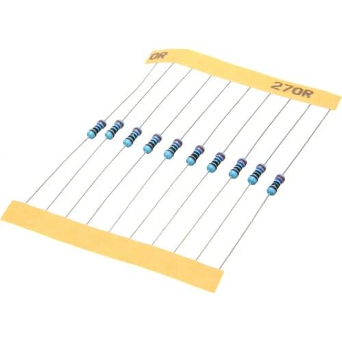 300pcs/set Metal Film Resistors 30 Values 1/4W 1Ω-1MΩ Electronic Resistance Assortment Passive Components Kit