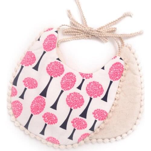 Baby Cute Cotton Bib Burp Cloth Drooling Teething Double Layers Bibs Cartoon Pattern Towels