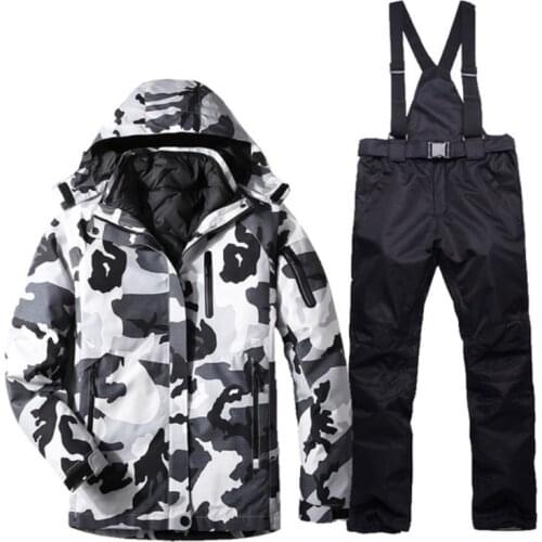 2020 New Men Winter Ski Suit Windproof Waterproof Warm Skiing Snowboarding Suits Male Outdoor Thicken Snow Jacket + Pants Sets