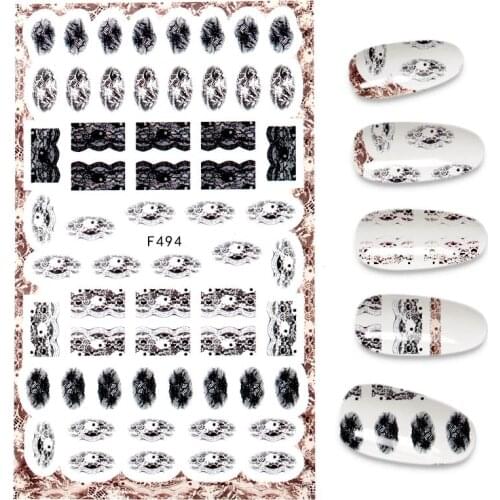 The New Nail Sticker Flower Decals Stickers For Nails 3D Adhesive Stickers Ocean World Foil Manicure Wrap