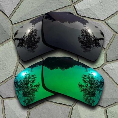 Grey Black&Jade Green Sunglasses Polarized Replacement Lenses for Oakley Eyepatch 2