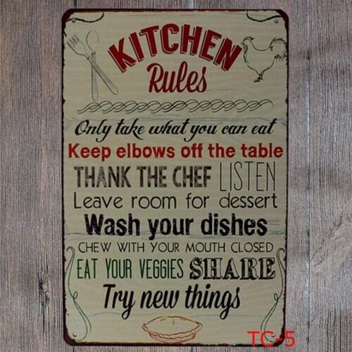 Rules Novelty Parking Retro Metal Tin Sign Plaque Poster Wall Decor Art Shabby Chic Gift