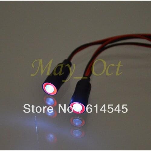 RC Car LED Night 2PCS Red / White headlamps headlights LED light AX005