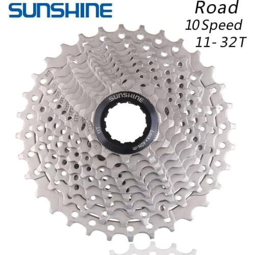 SUNSHINE Road Bike Freewheel 10Speed 11-32T Bicycle Flywheel Steel 10S cassette freewheel compatible for SHIMANO 5700 4700 4600