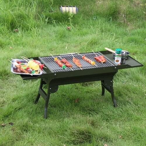 Outdoor foldable portable barbecue rack easy to assemble and disassemble charcoal camping barbecue oven portable grill