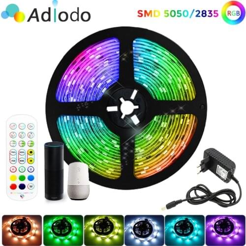 5M 10M SMD LED Strip RGB5050 2835 Wifi Controller Flexible Tape Waterproof DC12V LED Strip Lights Tira Ribbon For Room Christmas