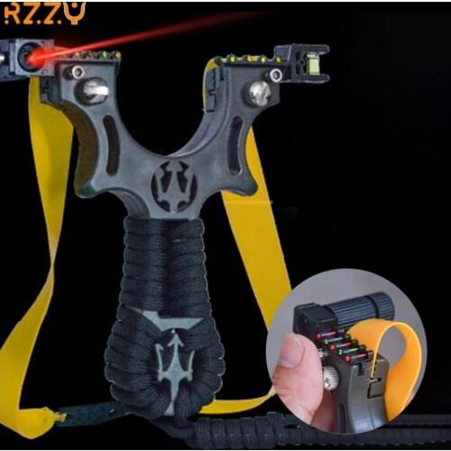 New Resin Tactical Slingshot Professional LaserOutdoor Sports Catapult Fast Press Flat Rubber Band Hunting and Equipment