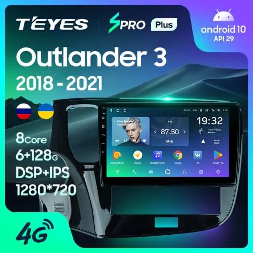TEYES SPRO Plus For Mitsubishi Outlander 3 III GF0W GF0W GG0W 2018 - 2021 Car Radio Multimedia Video Player No 2din 2 din DVD