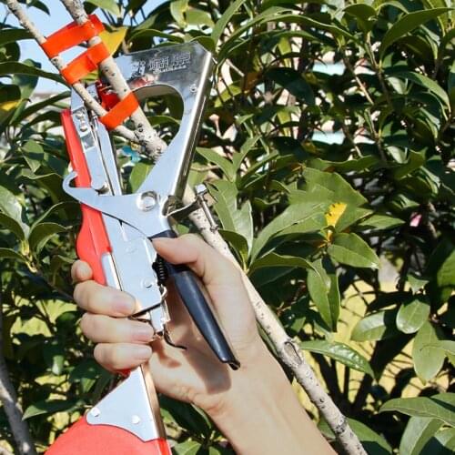 Garden Plant Tying Machine Branch Fixed Device with 3 Rolls of Strap&1 Box of Nails Vines-binding Tool for Horticulture JA55