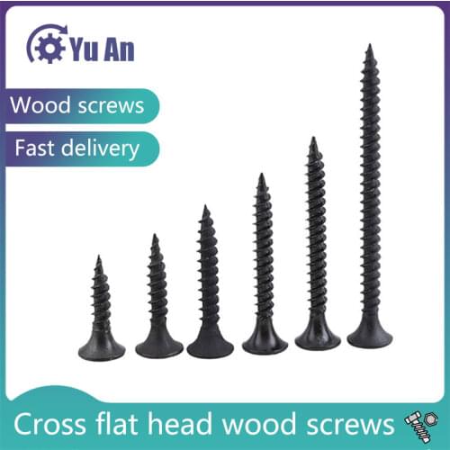 Reinforced KA Phillips Countersunk Head Self Tapping Screw Galvanized Cross Flat Head Wood Screw Drywall Nail M3.5 100pcs