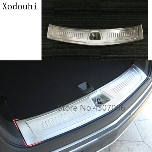 Car Styling Inner Inside Rear Back Bumper Trim Stainless Steel Scuff Sill Trunk Plate Pedal For Cadillac XT5 2017 2018 2019 2020